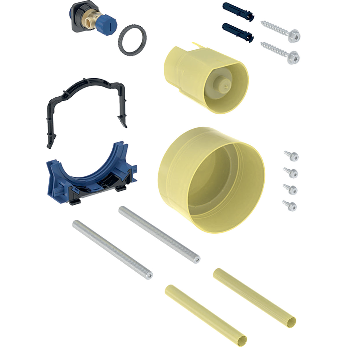 Geberit 241.869.00.2 - Installation Accessories For Geberit Duofix Element For Wall-Hung Wc, Pipe Bracket With Fastening Distance 49 / 77 Mm And With Tool-Free Depth Adjustment