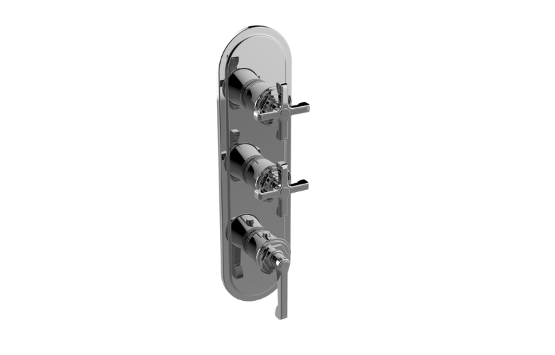 Graff G-8187-LM60C20-UBB-T - Traditional M-Series Valve Trim With Three Handles