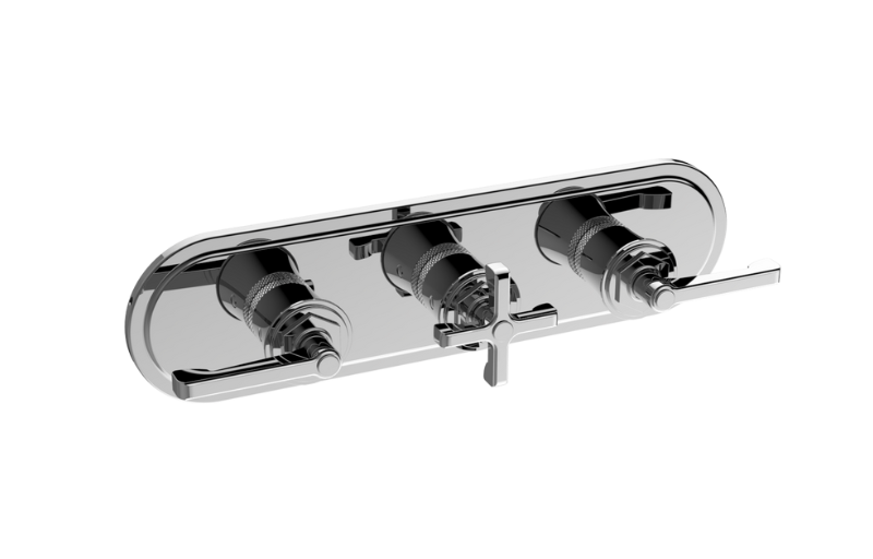 Graff G-8187HH-ALM60C20-UBB-T - Traditional M-Series Valve Trim With Three Handles (Horizontal Orientation)