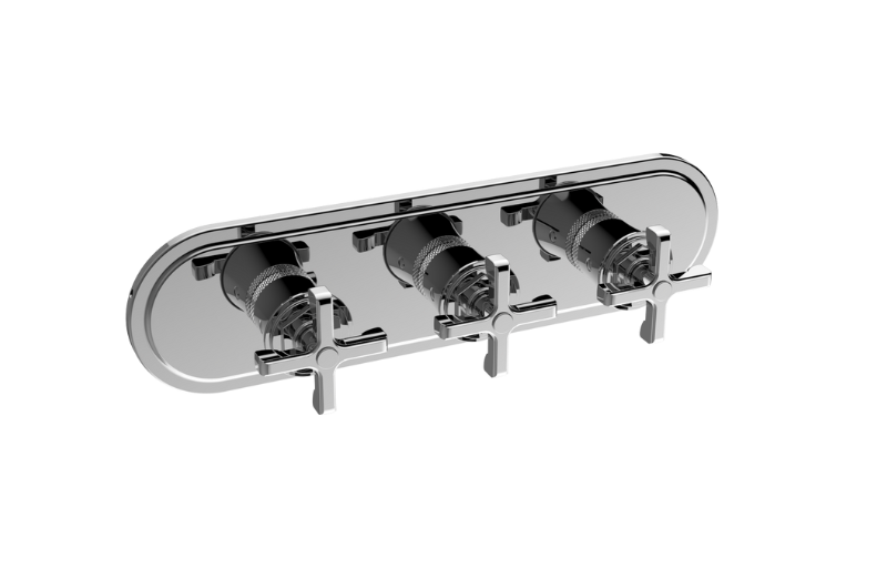 Graff G-8187HH-C20E0-UBB-T - Traditional M-Series Valve Trim With Three Handles (Horizontal Orientation)