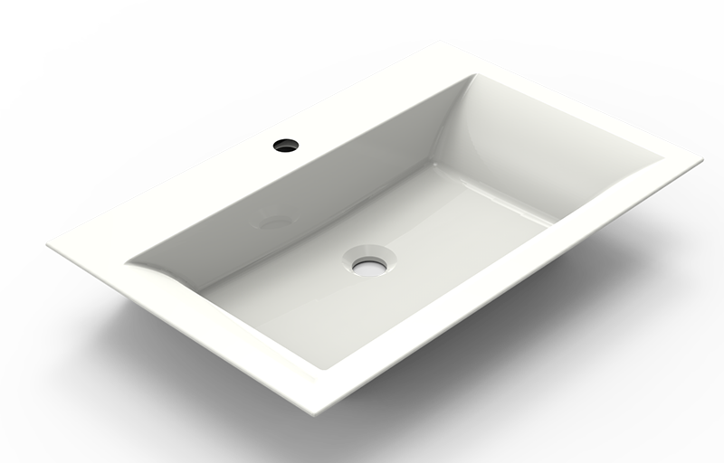 Graff FIN00-1-NO-GL - Finezza Countertop/Drop-In Sink With Single Faucet Hole