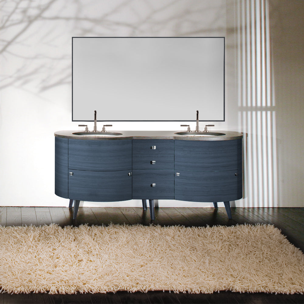 Lacava - Countertop For Wood Base Flo-F-72 , Two Cut-Outs For Washbasin #33L (Sold Separately). W: 72 1/2” D: 22”H: 1 1/4”Avaible Faucet Holes: Zero Faucet Holes, One Faucet Hole, And 3 Faucet Holes In 8” Spread.