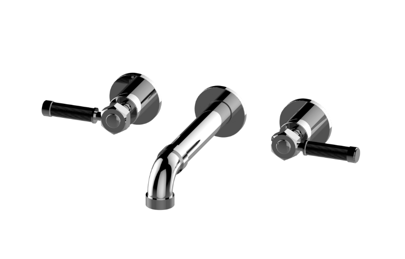 Graff G-11378-LM56B-AU-T - Vintage Three-Hole Wall-Mounted Tub Filler With 7-3/16" Spout