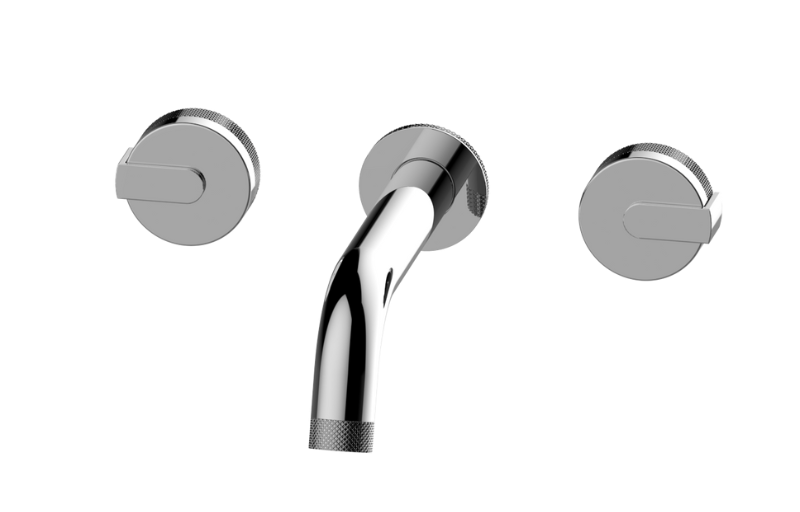 Graff G-11578-R**-L**-AU-T - Mod+ Three-Hole Wall-Mounted Tub Filler With 7-3/16" Spout