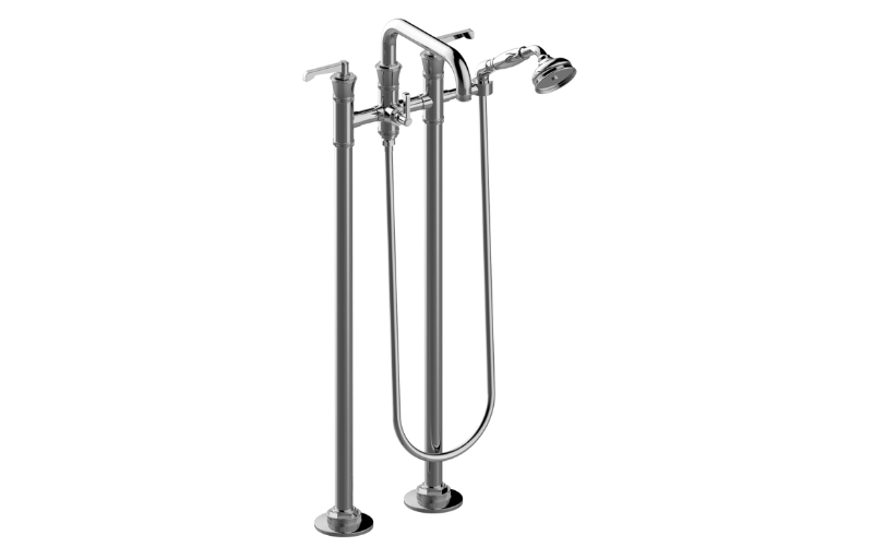 Graff G-11657-R4**-LM60B-CHP - Floor-Mounted Tub Filler