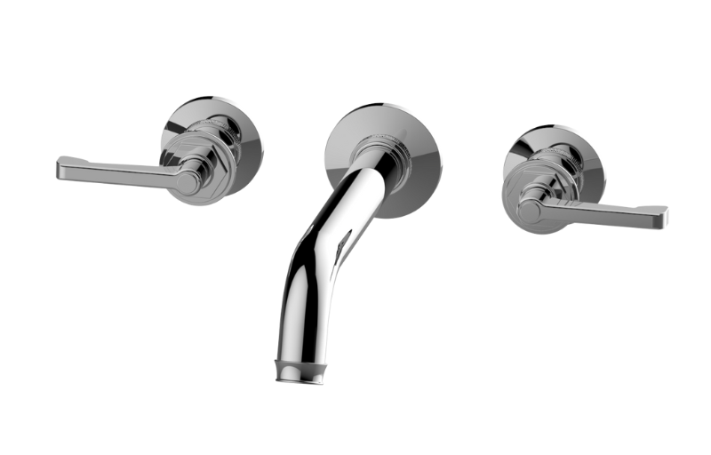 Graff G-11679-R3**-LM60B-AU-T - Vignola Three-Hole Wall-Mounted Tub Filler With 9-3/16" Spout