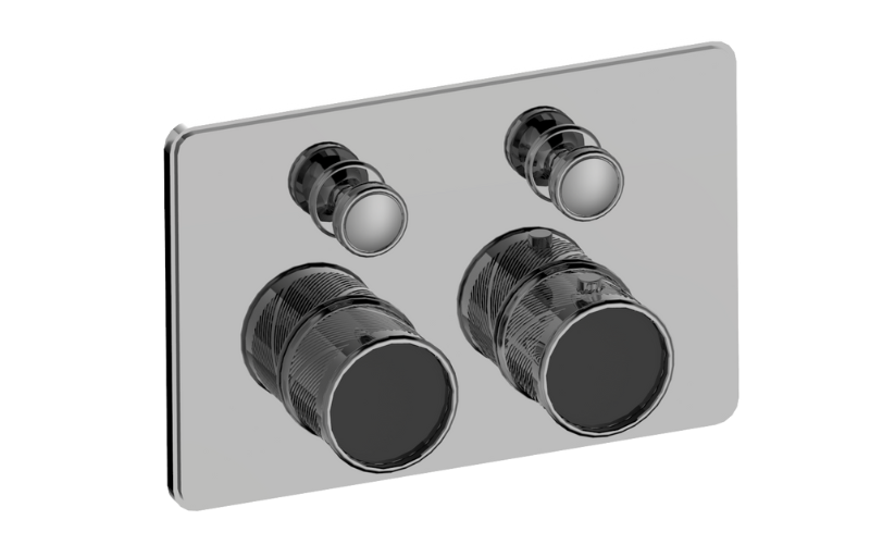 Graff G-18012CCQ-AU-T - Traditional 2-Button Oblique Knurl Compact Trim