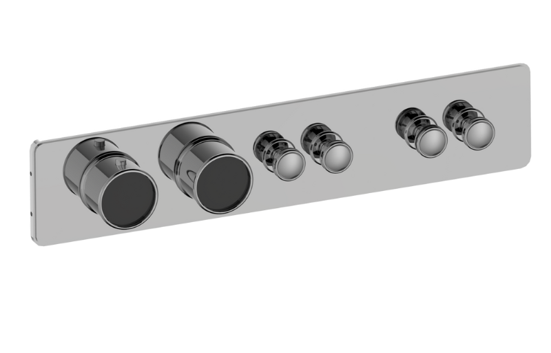 Graff G-18014HBP-AU-T - Traditional 4-Button Paired Knob Horizontal Trim