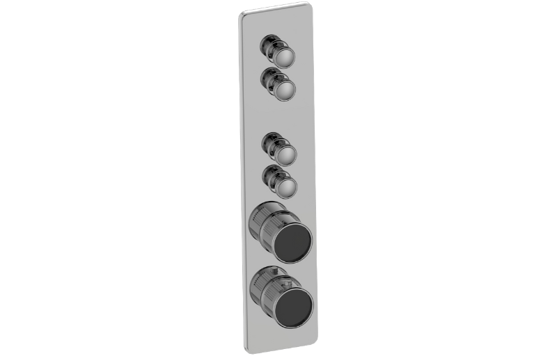 Graff G-18014VBF-AU-T - Traditional 4-Button Paired Knob Fluted Knurl Vertical Trim
