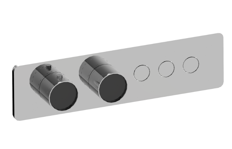 Graff G-18023HBP-AU-T - Contemporary 3-Button Paired Knob Horizontal Trim