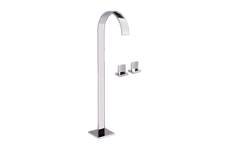 Graff G-1815-C14-BK - Floor-Mounted Vessel Filler W/Deck-Mounted Handles