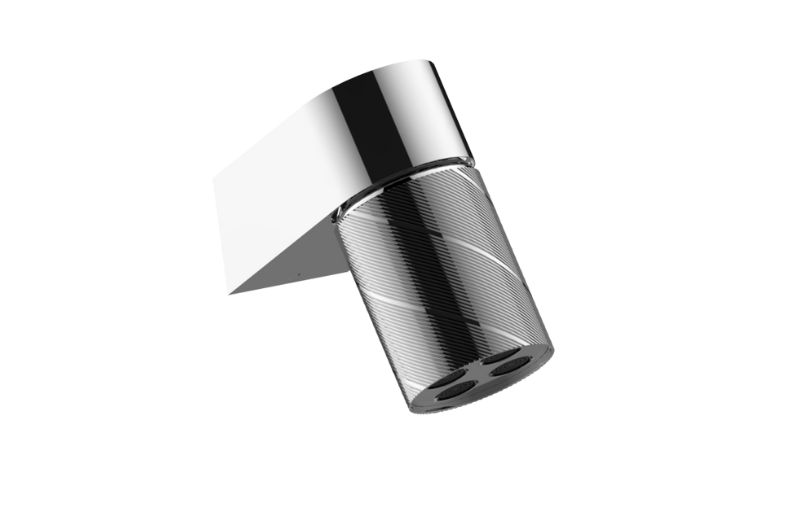 Graff G-18201WCBQ-BB - Wall-Mount Contemporary Oblique Knurl 4-Spray Showerhead