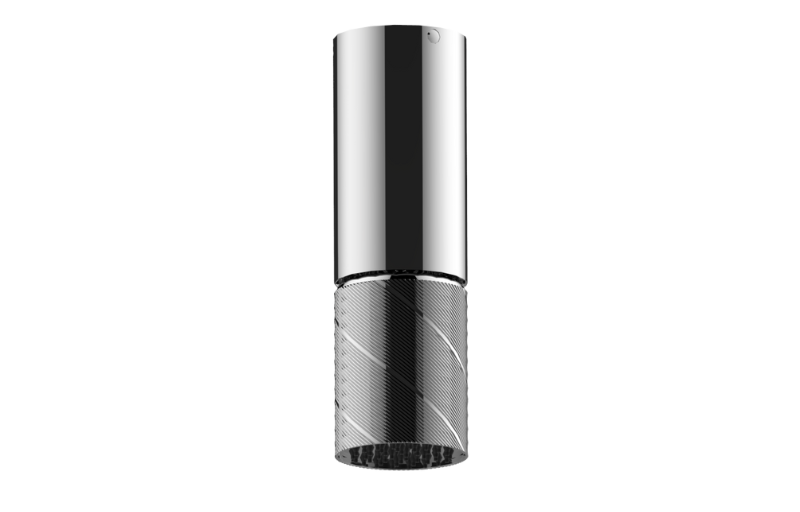 Graff G-18210CCAQ-AU - Ceiling-Mount Contemporary Oblique Knurl Showerhead