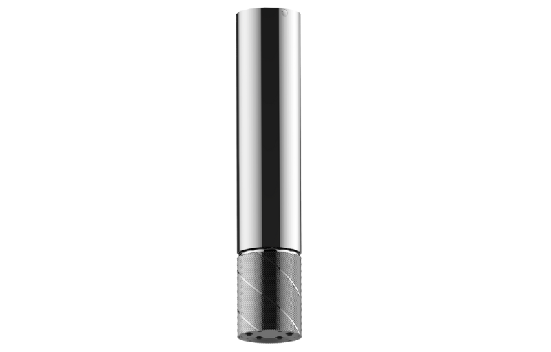 Graff G-18216CCCQ-AU - Ceiling-Mount Contemporary Oblique Knurl 6-Jet Showerhead