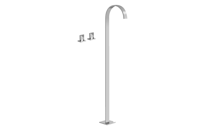 Graff G-1852-C14B-BK - Floor-Mounted Tub Filler W/Deck-Mounted Handles