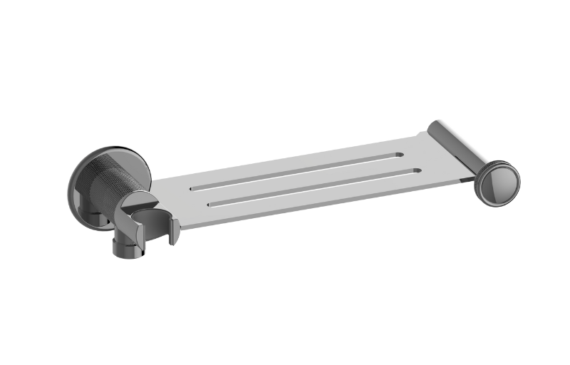 Graff G-19401TD-AU - Traditional Integrated Elbow, Bracket, Shelf, And Hook Diamond Knurled
