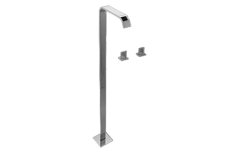 Graff G-3652-C14U-BNi - Floor-Mounted Tub Filler W/Wall-Mounted Handles