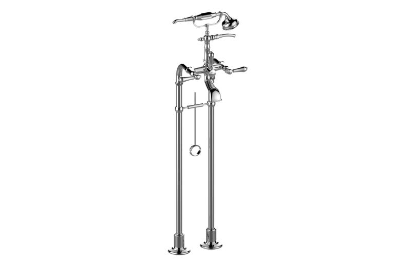 Graff G-3895-LC1-UBB - Exposed Floor-Mounted Tub Filler W/Handshower Set