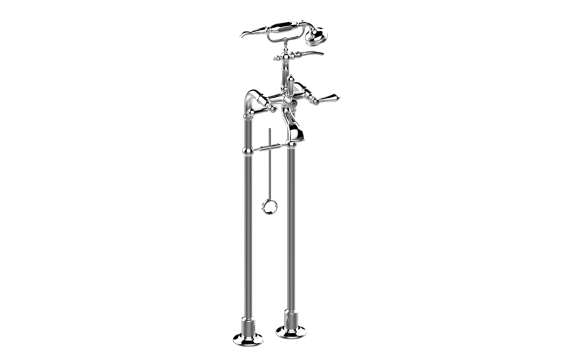 Graff G-3895-LM34-UBB - Exposed Floor-Mounted Tub Filler W/Handshower Set