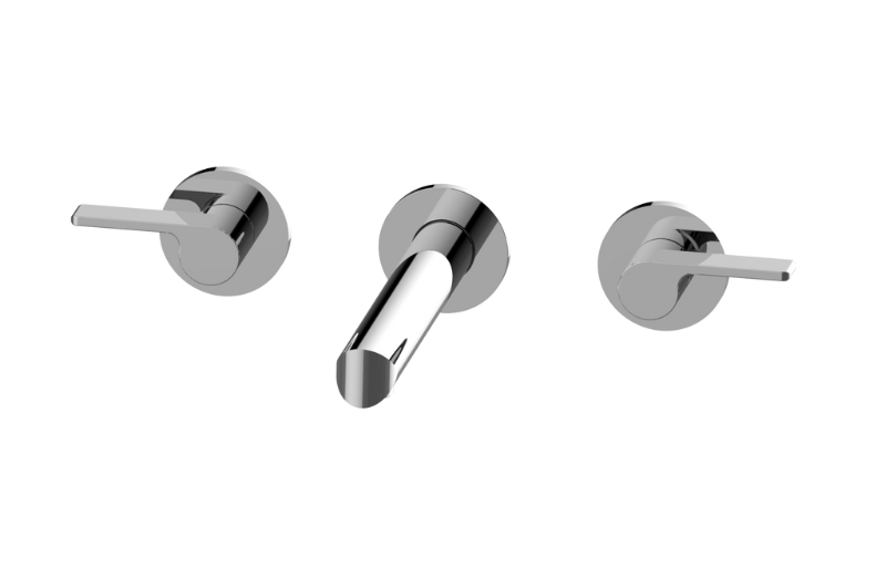 Graff G-6778-LM46B-AU-T - Terra Three-Hole Wall-Mounted Tub Filler With 7-1/2" Spout