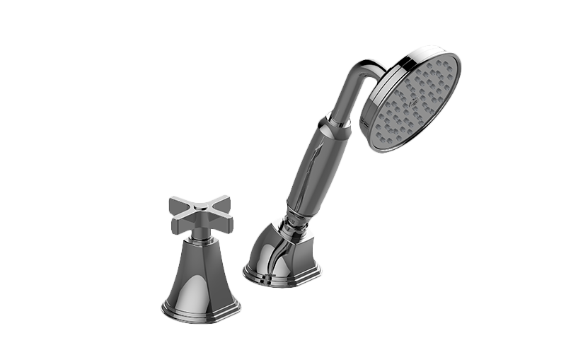 Graff G-6855-C15B-AU-T - Deck-Mounted Handshower & Diverter Set W/Cross Handle (Trim)