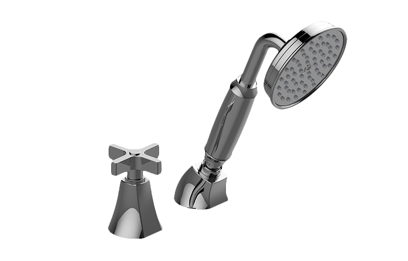 Graff G-6856-C15B-AU-T - Deck-Mounted Handshower & Diverter Set W/Cross Handle (Trim)