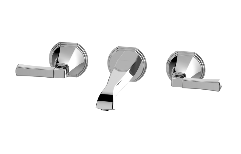 Graff G-6878-LM47B-AU-T - Finezza Uno Three-Hole Wall-Mounted Tub Filler With 7-1/2" Spout