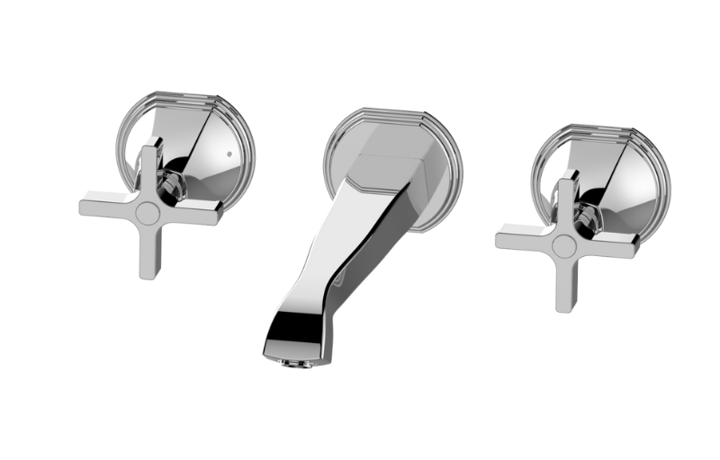 Graff G-6879-C15B-AU-T - Finezza Uno Three-Hole Wall-Mounted Tub Filler With 9-1/2" Spout