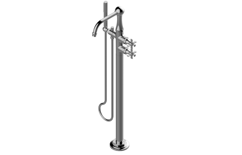 Graff G-6954-C16B-AU-T - Camden Floor Mounted Tub Filler W/Cross Handle (Trim Only)