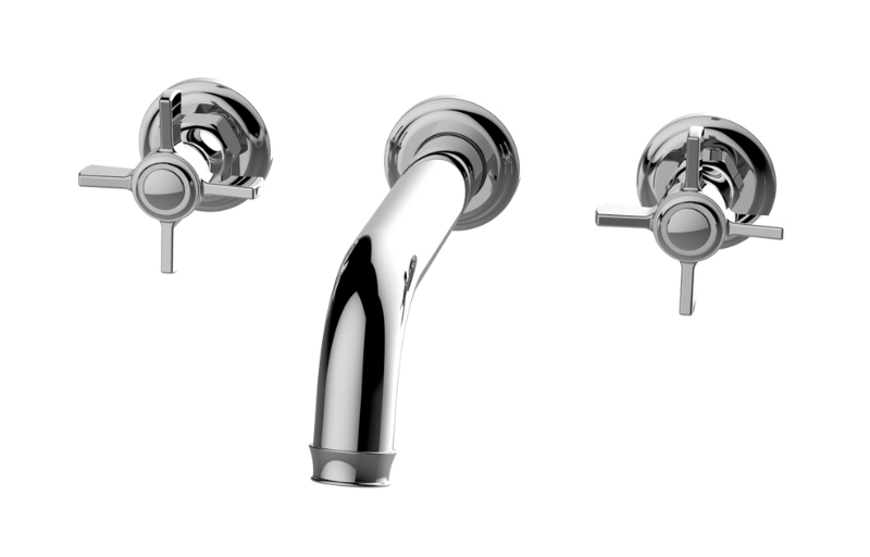 Graff G-6978-C16B-AU-T - Camdem Three-Hole Wall-Mounted Tub Filler With 7-3/8" Spout