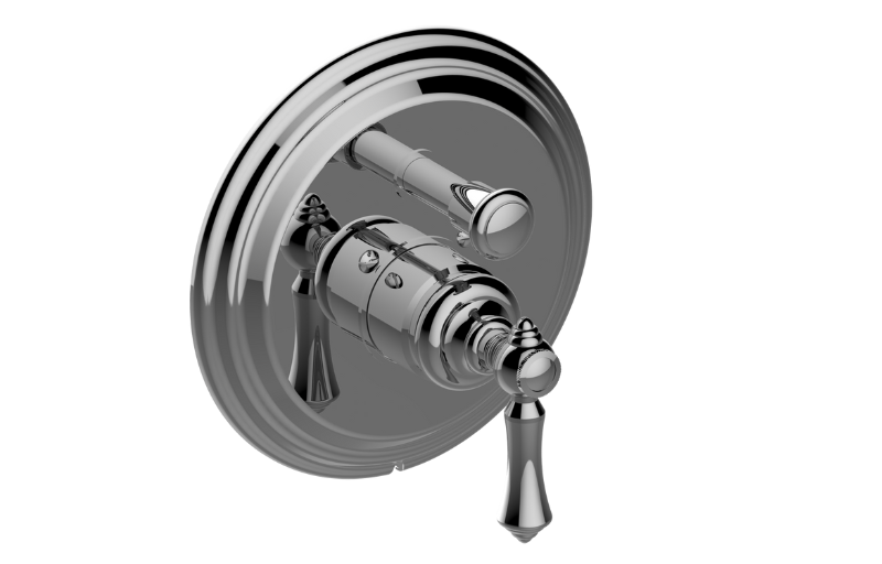Graff G-7065-LM15S-BK-T - Pressure Balancing Valve Trim With Handle And Diverter (Trim)
