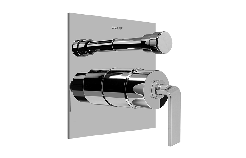 Graff G-7090-LM40S-AU-T - Pressure Balancing Valve Trim With Handle And Diverter (Trim)