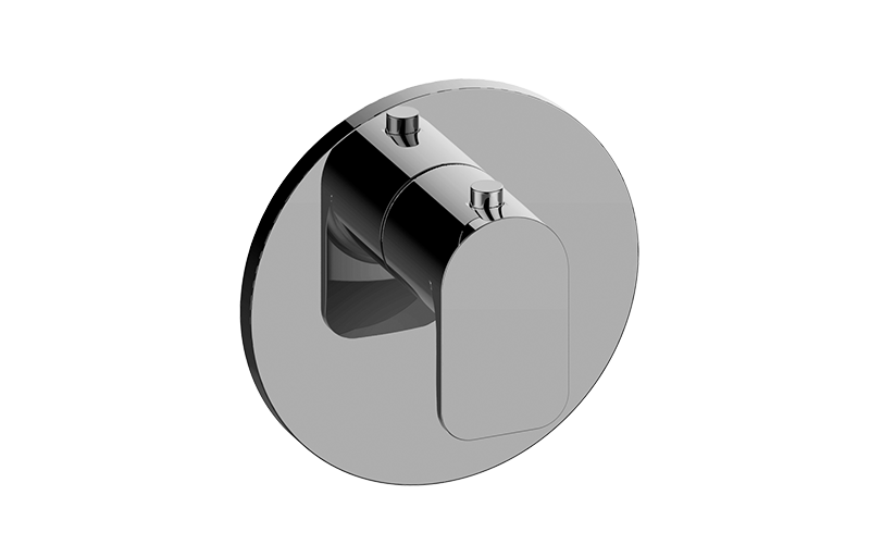 Graff G-8037-LM42E-BK-T - Round M-Series Thermostatic Valve Trim Plate With Handle