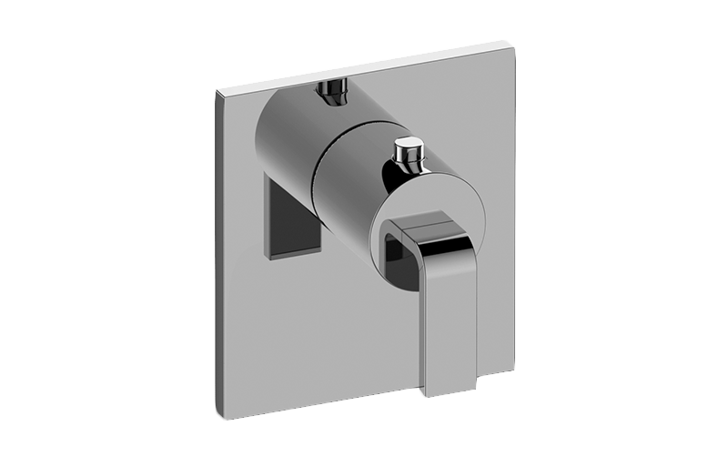 Graff G-8043-LM40E-AU-T - Square M-Series Thermostatic Valve Trim Plate With Handle