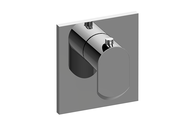 Graff G-8043-LM45E-AU-T - Square M-Series Thermostatic Valve Trim Plate With Handle