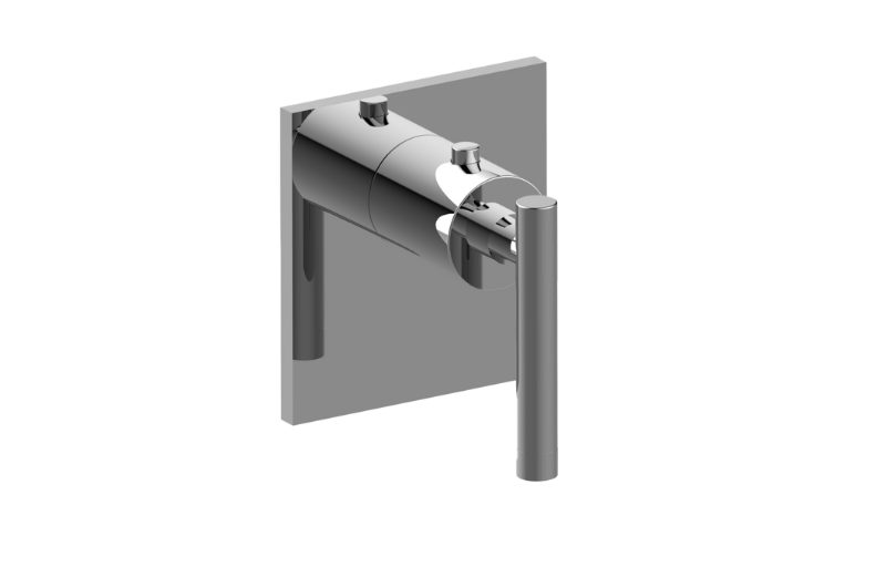 Graff G-8043-LM62E-UBB-T - Square M-Series Thermostatic Valve Trim Plate With Handle