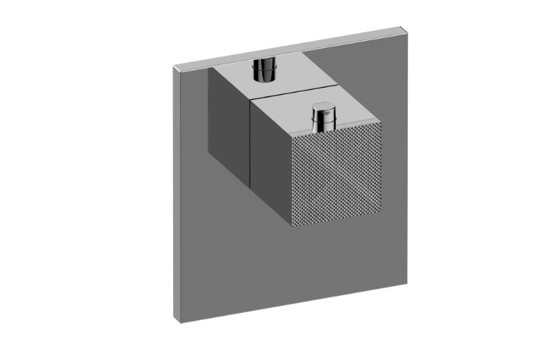 Graff G-8043-SK-UBB-T - Square M-Series Thermostatic Valve Trim Plate With Handle