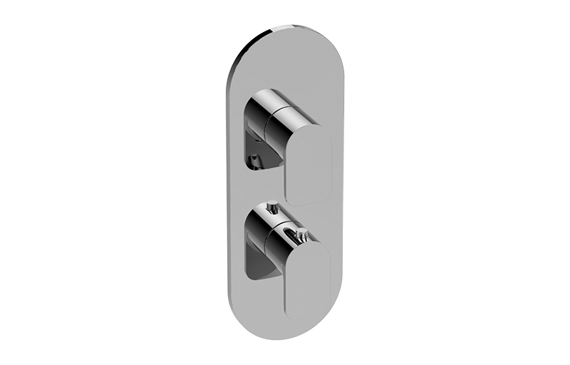 Graff G-8047-LM42E0-BB-T - Round M-Series Valve Trim With Two Handles