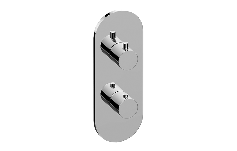 Graff G-8047-RH0-BK-T - Round M-Series Valve Trim With Two Handles