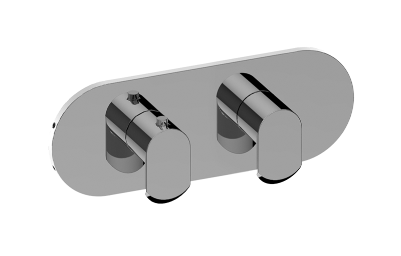 Graff G-8047H-LM45E0-AU-T - Round M-Series Valve Trim With Two Handles (Horizontal Orientation)