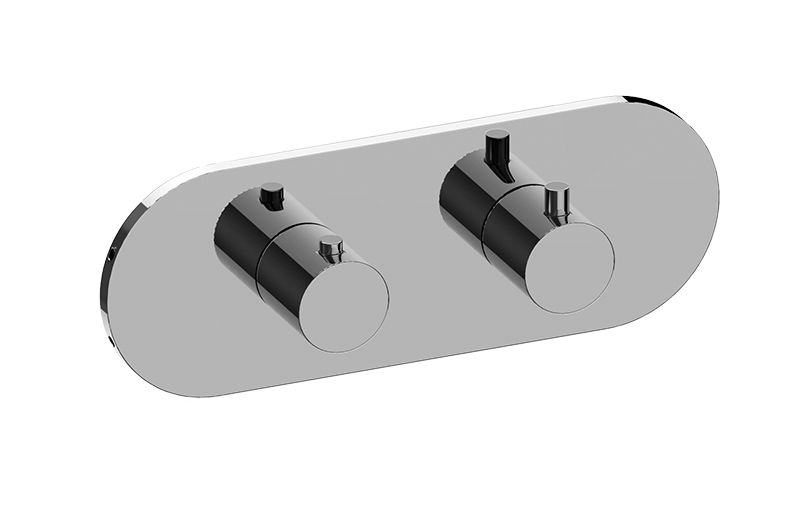 Graff G-8047H-RH0-AU-T - Round M-Series Valve Trim With Two Handles (Horizontal Orientation)