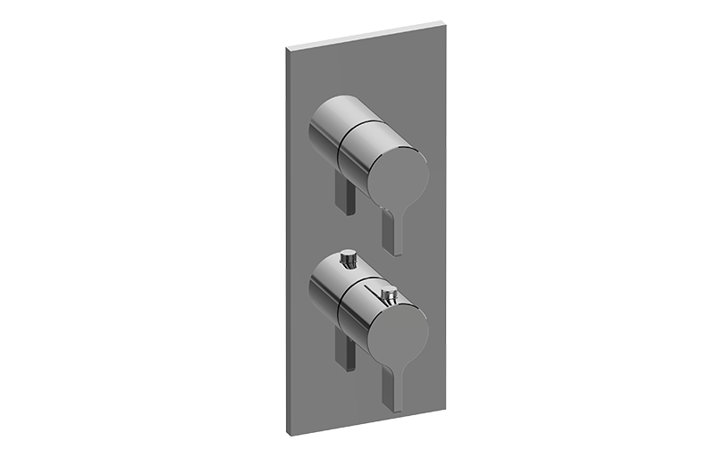 Graff G-8048-LM46E0-AU-T - Square M-Series Valve Trim With Two Handles