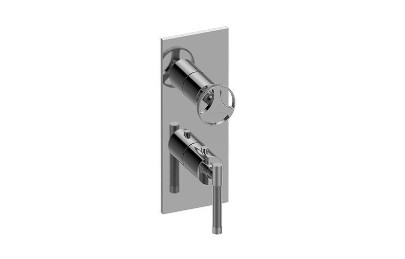 Graff G-8048-LM57C19-AU-T - Square M-Series Valve Trim With Two Handles