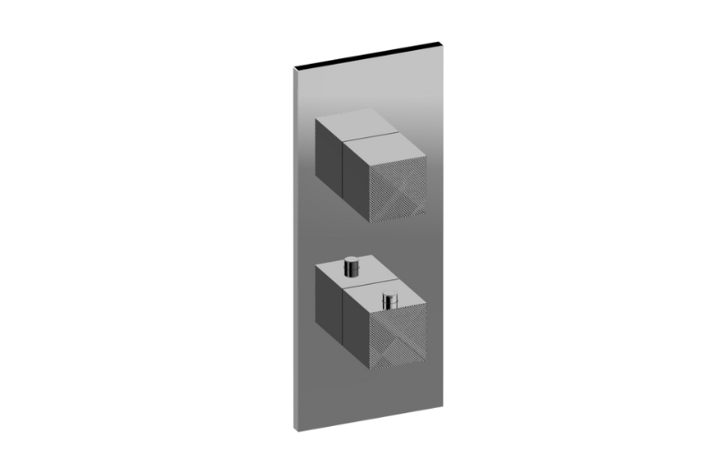 Graff G-8048-SK0-UBB-T - Square M-Series Valve Trim With Two Handles
