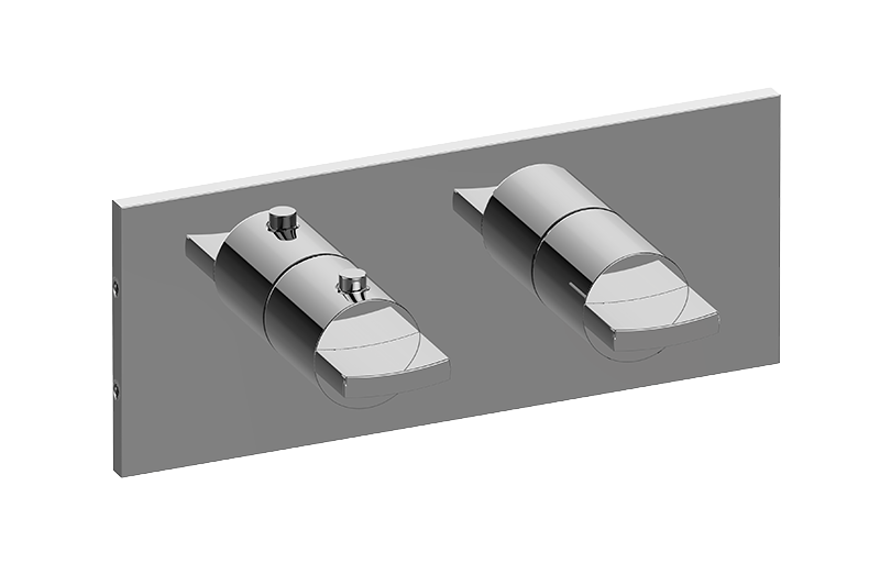 Graff G-8048H-C14E0-AU-T - Square M-Series Valve Trim With Two Handles (Horizontal Orientation)