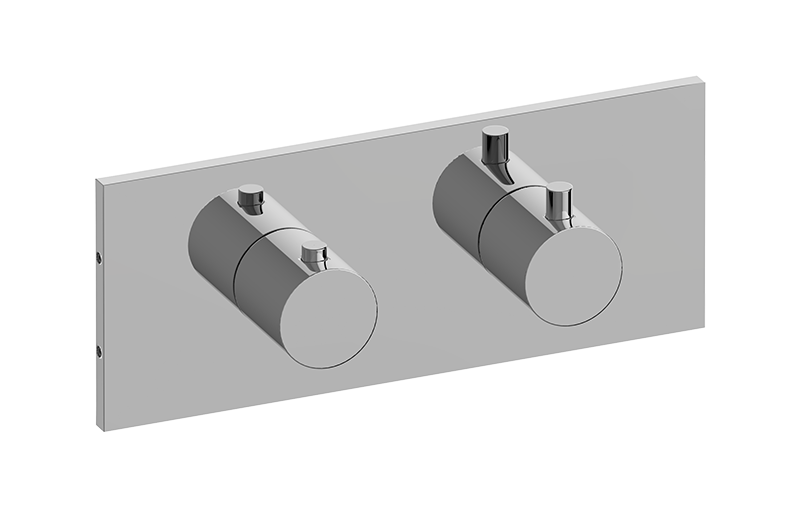 Graff G-8048H-RH0-AU-T - Square M-Series Valve Trim With Two Handles (Horizontal Orientation)