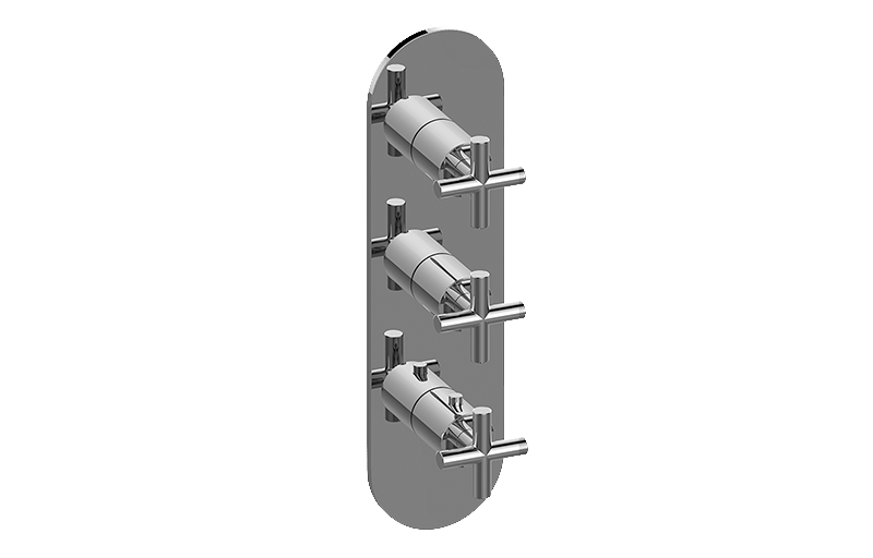 Graff G-8056-C17E0-AU-T - Round M-Series Valve Trim With Three Handles