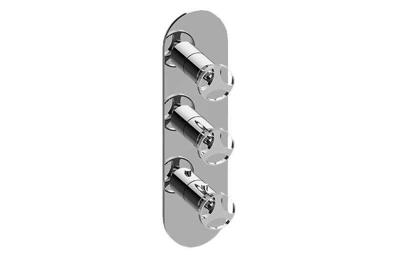 Graff G-8056-C19E0-AU-T - Round M-Series Valve Trim With Three Handles