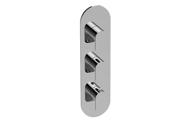 Graff G-8056-LM42E0-AU-T - Round M-Series Valve Trim With Three Handles