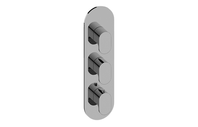 Graff G-8056-LM44E0-BB-T - Round M-Series Valve Trim With Three Handles